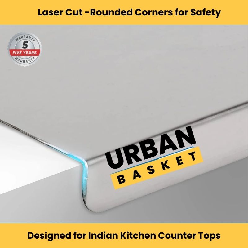 Premium Grade Stainless Steel Counter Top Chopping Board™ - 40 x 31 CMs ( Large Size) - 5 YEARS WARRANTY