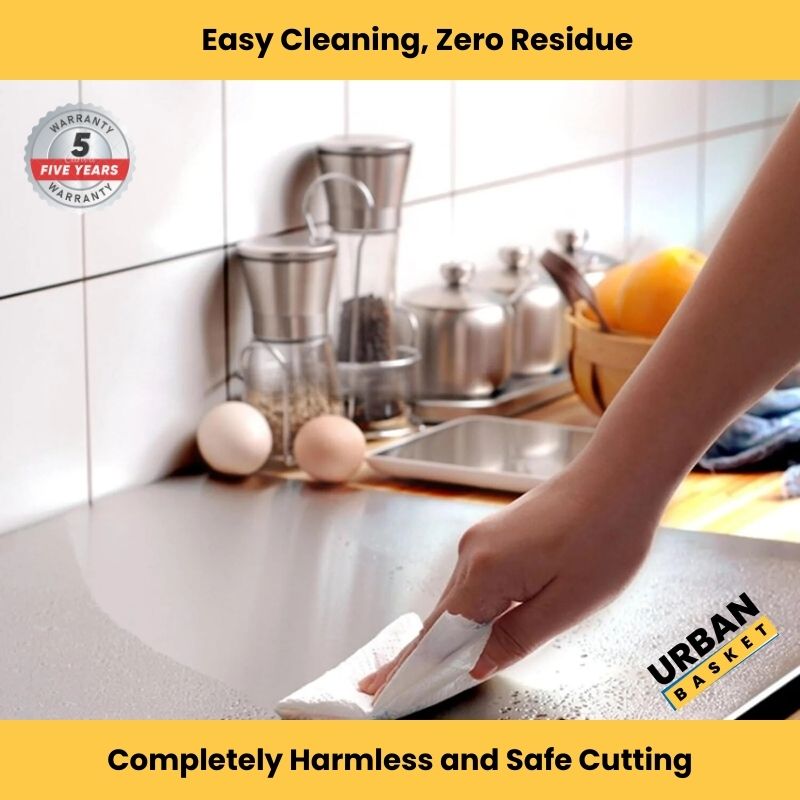 Premium Grade Stainless Steel Counter Top Chopping Board™ - 40 x 31 CMs ( Large Size) - 5 YEARS WARRANTY